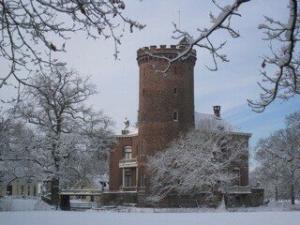Kasteel in sneeuw