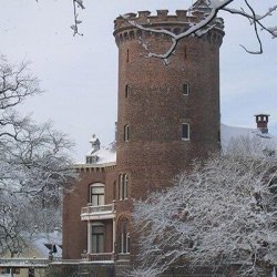 Het kasteel in de winter